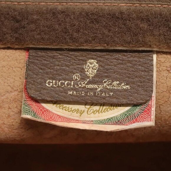 GUCCI GG Supreme Web Sherry Line Clutch Bag PVC Beige Red 89 01 032 Auth th5635 - Picture 3 of 16
